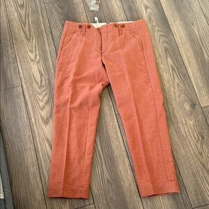 Anthropologie  burnt orange wool crop size 6 paper boy fit trousers NWT size 6